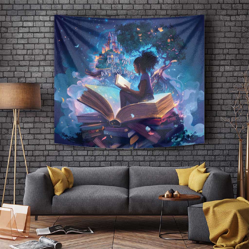 Black Girls Book Lovers Tapestry So Many Books - So Little Time LT15