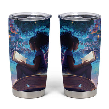 Black Girls Book Lovers Tumbler Cup So Many Books - So Little Time LT15