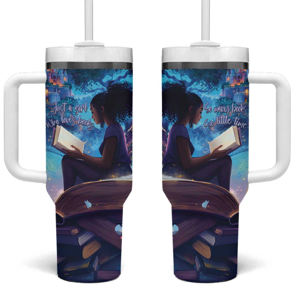 Black Girls Book Lovers Tumbler With Handle So Many Books - So Little Time LT15