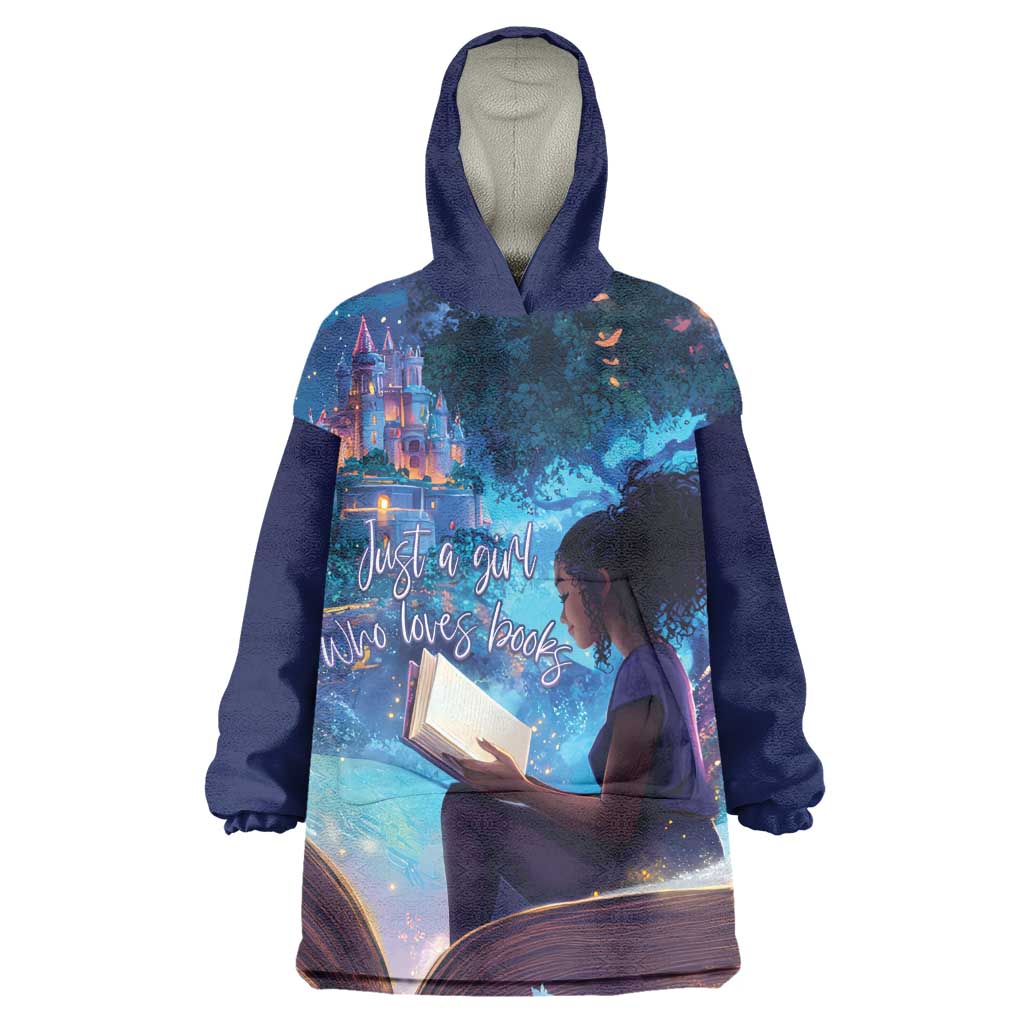 Black Girls Book Lovers Wearable Blanket Hoodie So Many Books - So Little Time LT15
