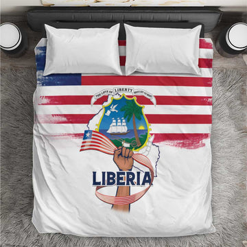 Liberia Flag Day Bedding Set Coat Of Arms With Map LT15