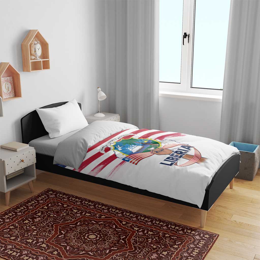 Liberia Flag Day Bedding Set Coat Of Arms With Map LT15