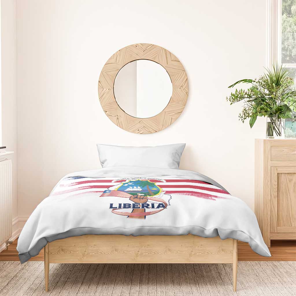 Liberia Flag Day Bedding Set Coat Of Arms With Map LT15