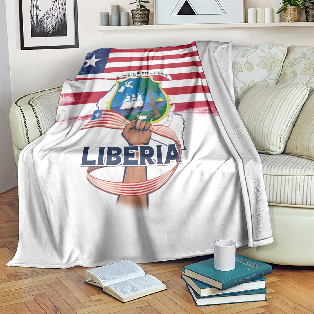Liberia Flag Day Blanket Coat Of Arms With Map LT15
