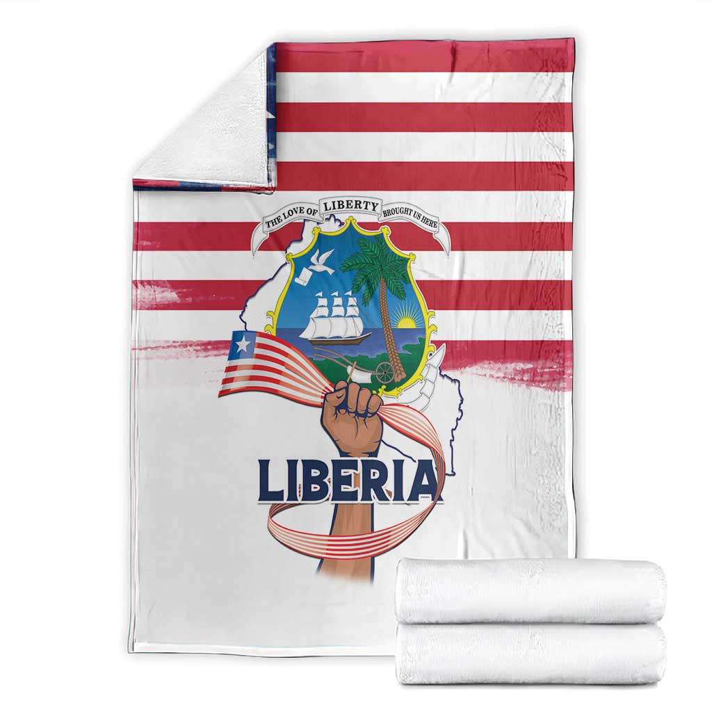 Liberia Flag Day Blanket Coat Of Arms With Map LT15