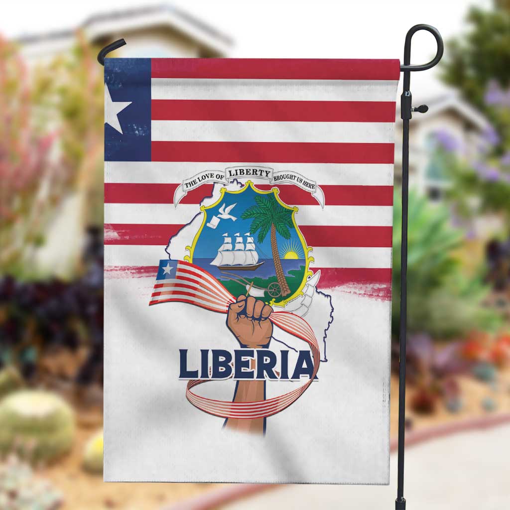 Liberia Flag Day Garden Flag Coat Of Arms With Map LT15