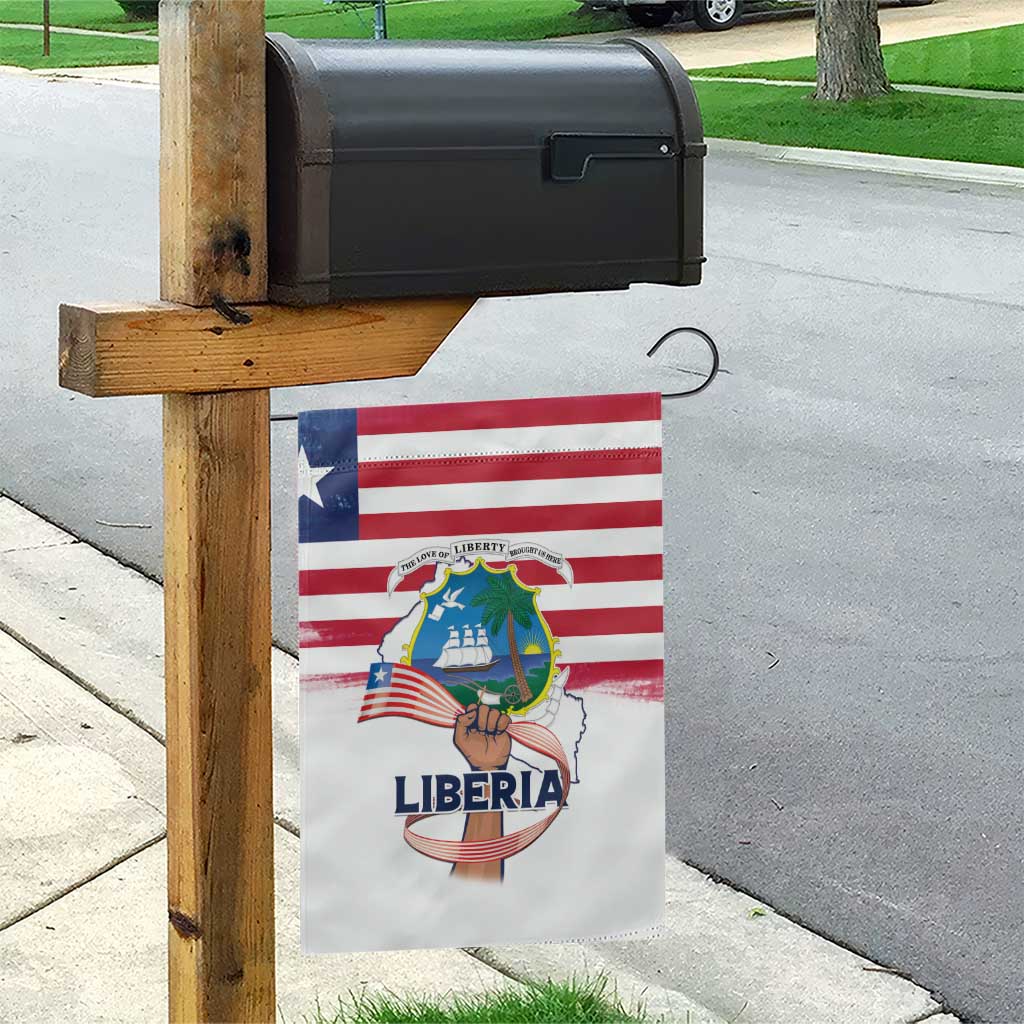 Liberia Flag Day Garden Flag Coat Of Arms With Map LT15