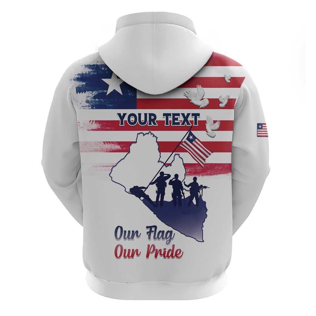 Personalised Liberia Flag Day Hoodie Our Flag Our Pride LT15