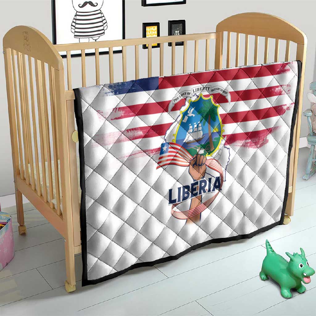 Liberia Flag Day Quilt Coat Of Arms With Map LT15