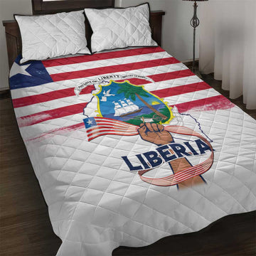 Liberia Flag Day Quilt Bed Set Coat Of Arms With Map LT15