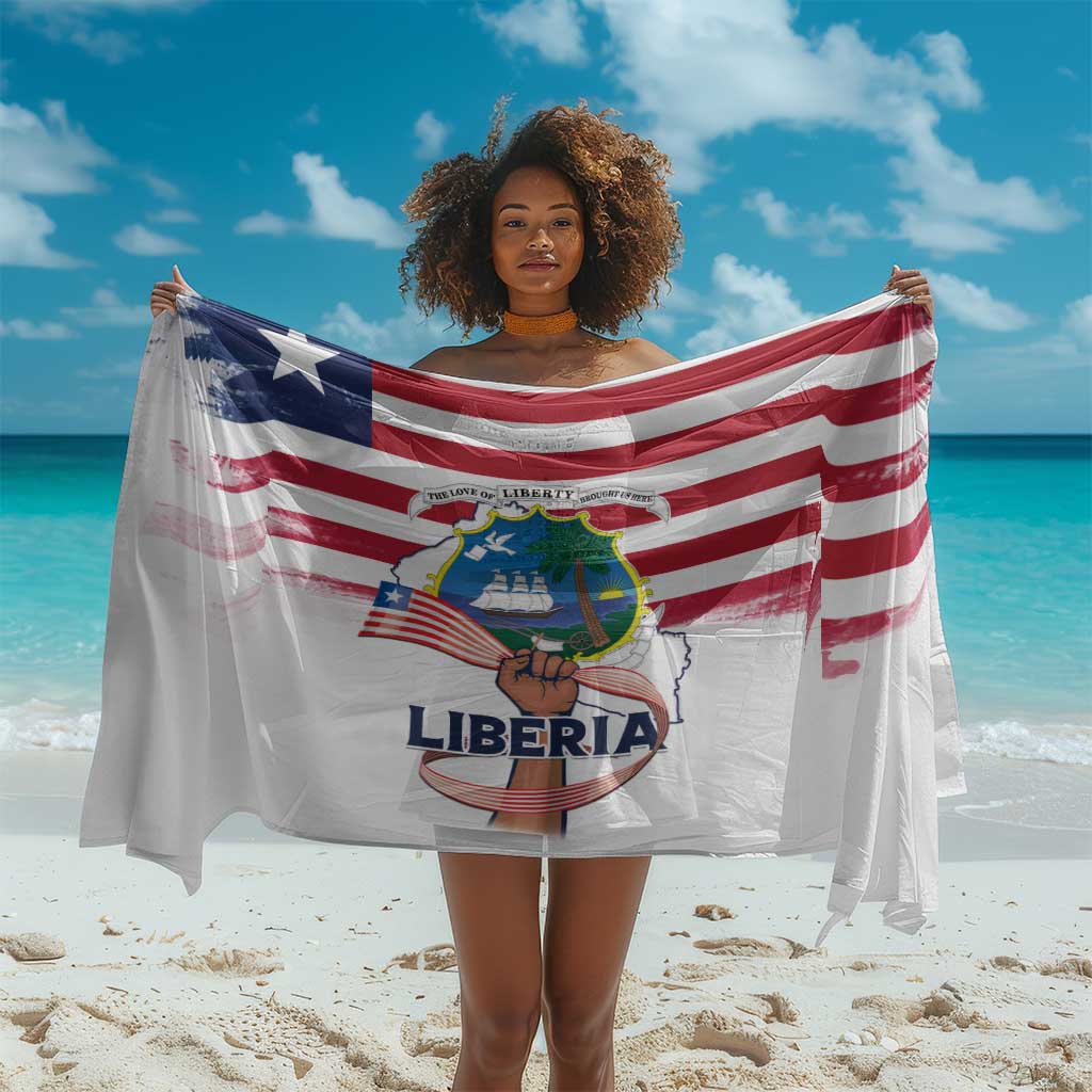 Liberia Flag Day Sarong Coat Of Arms With Map LT15