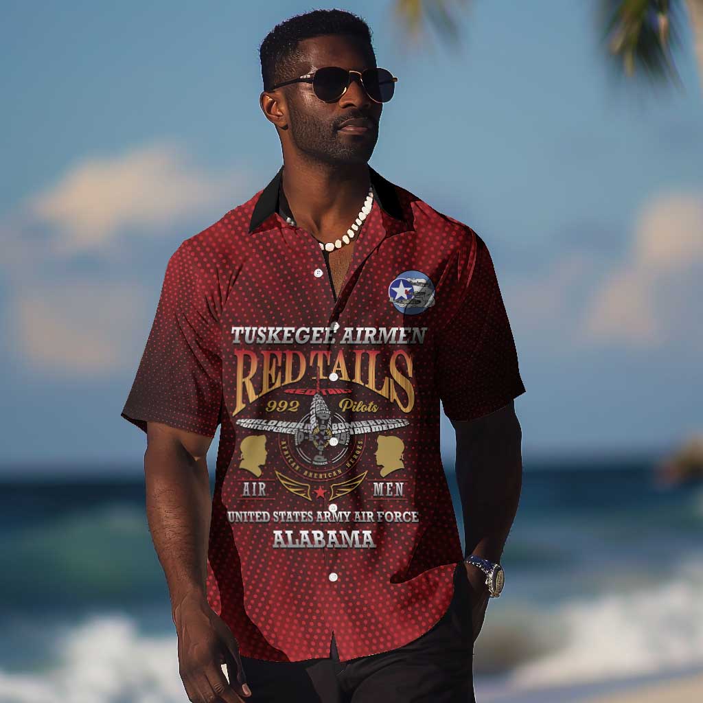 Personalized Tuskegee Red Tails Airmen Hawaiian Shirt WWII Legacy Tribute LT15