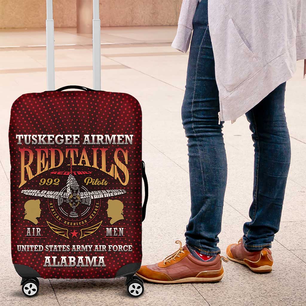 Red Tails Legacy Luggage Cover Tuskegee Airmen WWII Heroes LT15