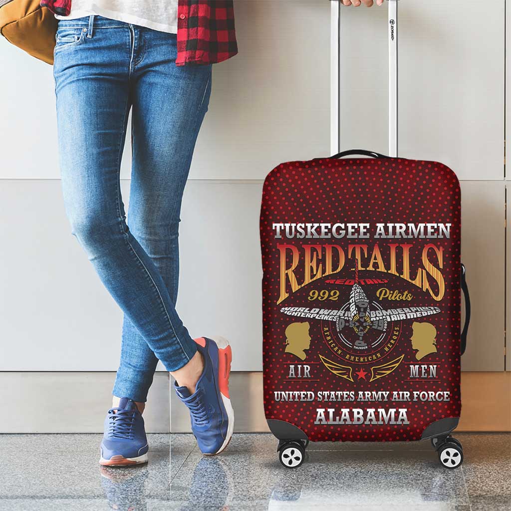 Red Tails Legacy Luggage Cover Tuskegee Airmen WWII Heroes LT15