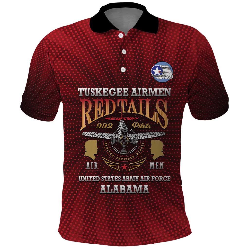 Personalized Red Tails Legacy Polo Shirt Tuskegee Airmen WWII Heroes LT15