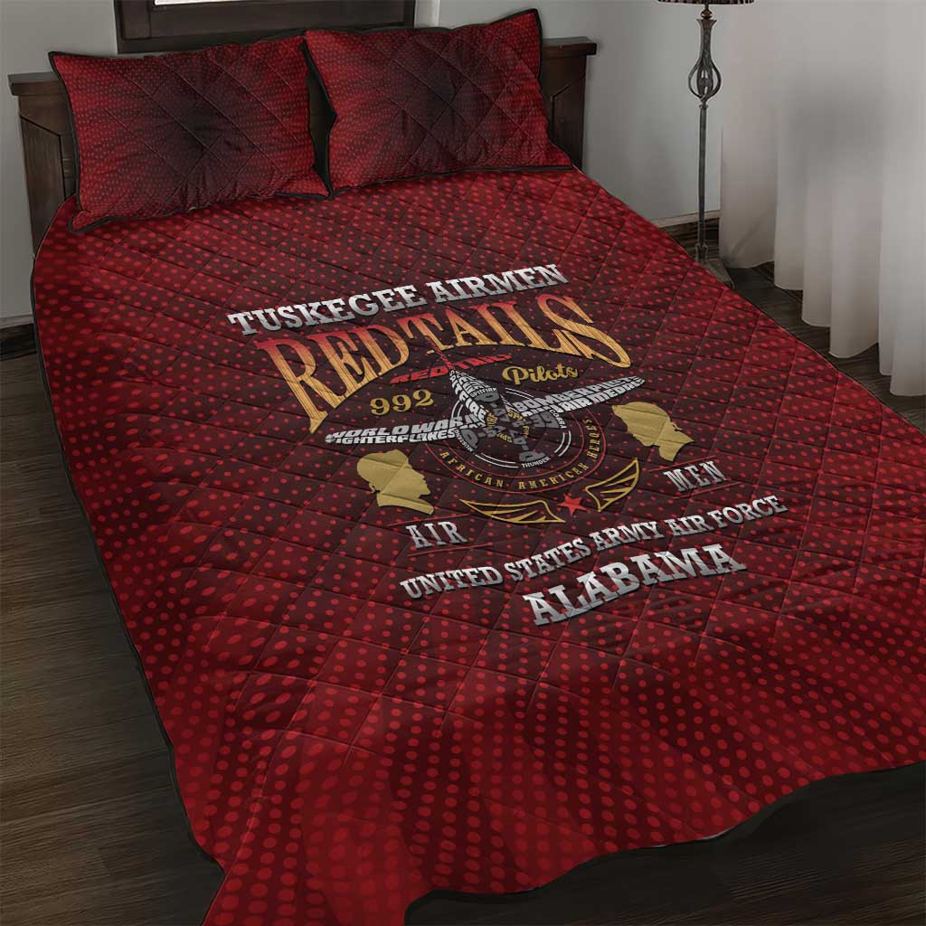 Tuskegee Red Tails Airmen Quilt Bed Set WWII Legacy Tribute LT15