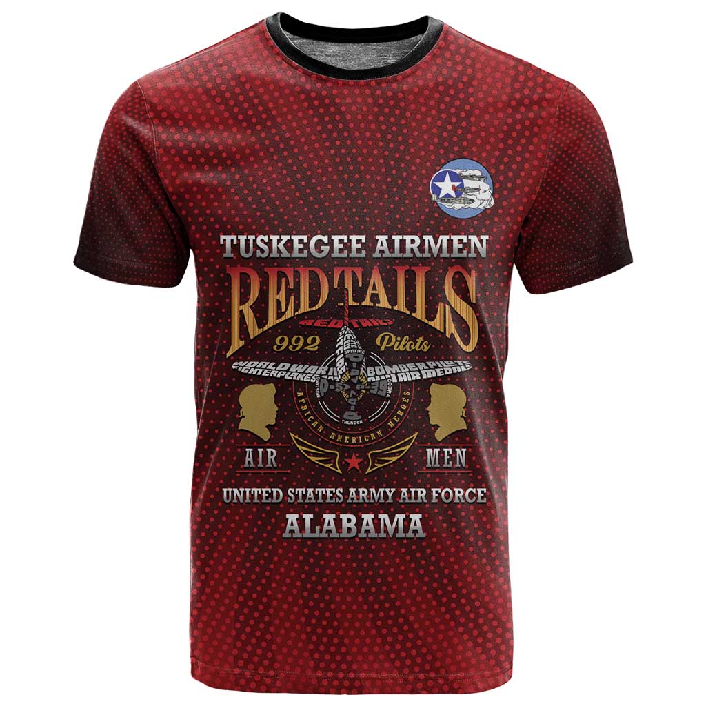 Personalized Tuskegee Red Tails Airmen T shirt WWII Legacy Tribute LT15