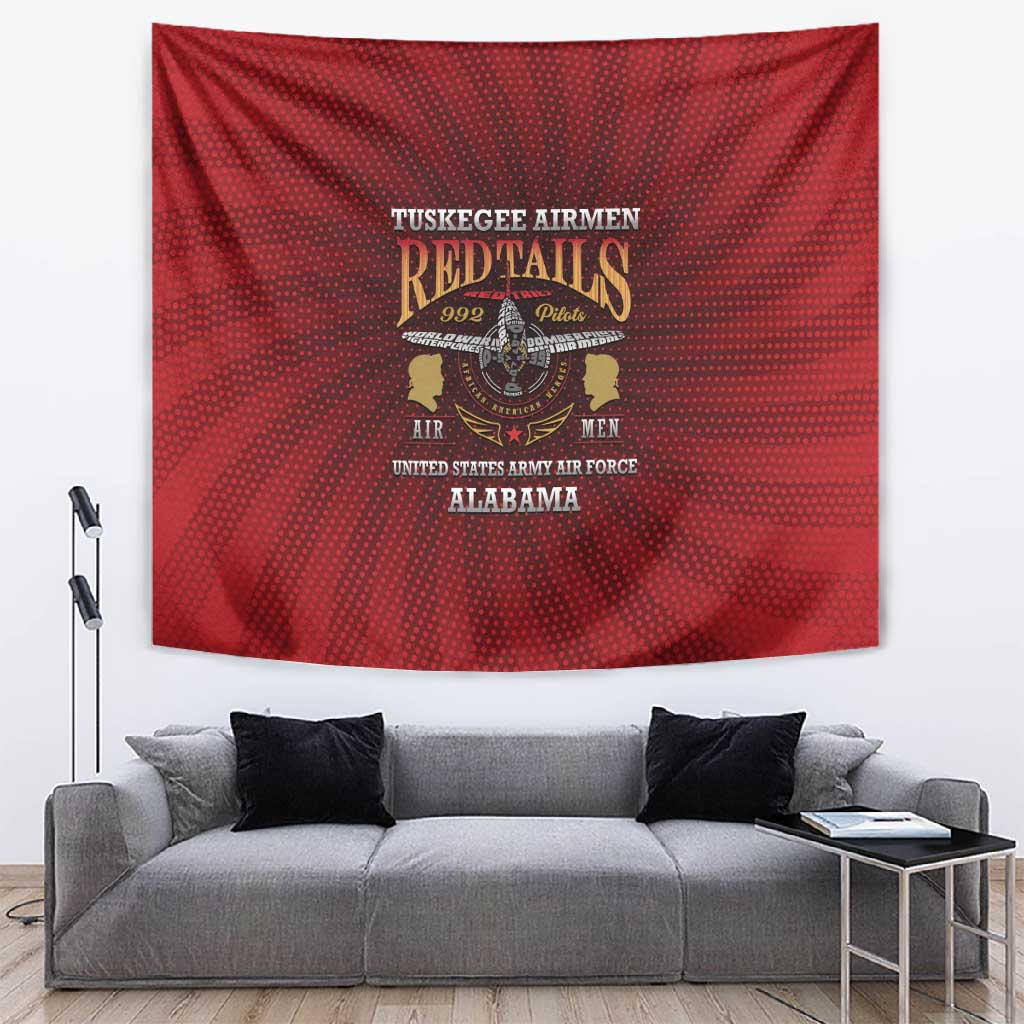 Tuskegee Red Tails Airmen Tapestry WWII Legacy Tribute LT15