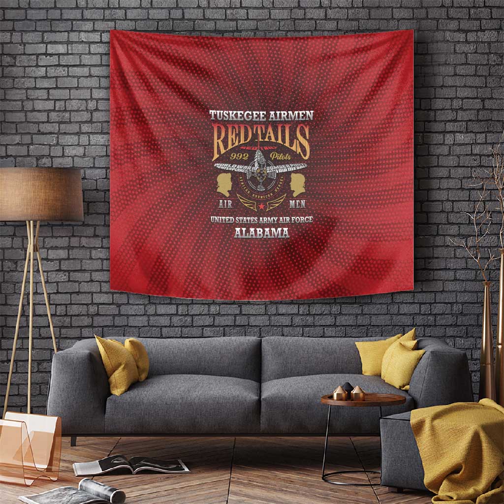 Tuskegee Red Tails Airmen Tapestry WWII Legacy Tribute LT15