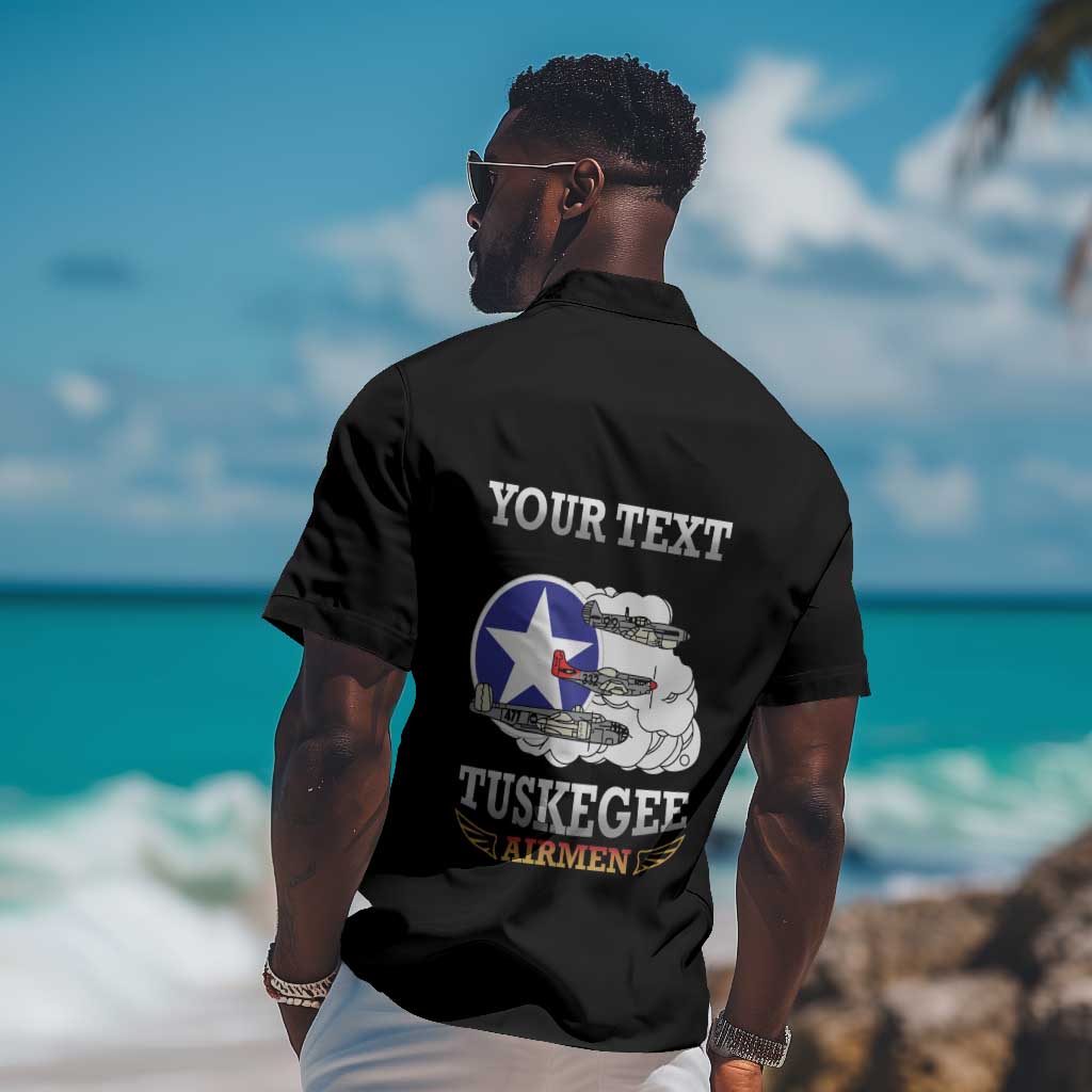 Personalized Red Tails Legacy Hawaiian Shirt WWII Legacy Tribute - Black Color LT15