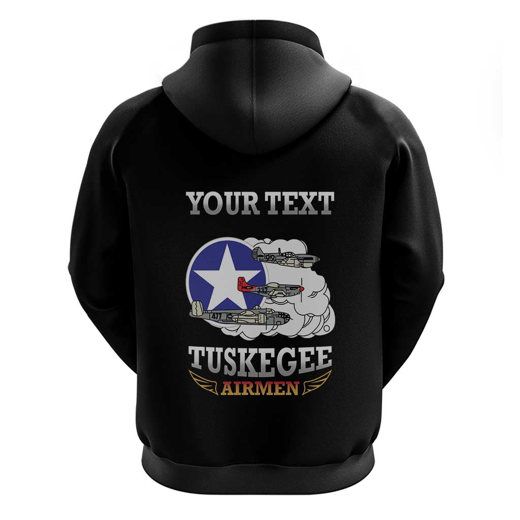 Personalized Red Tails Legacy Hoodie Tuskegee Airmen WWII Heroes - Black Color LT15