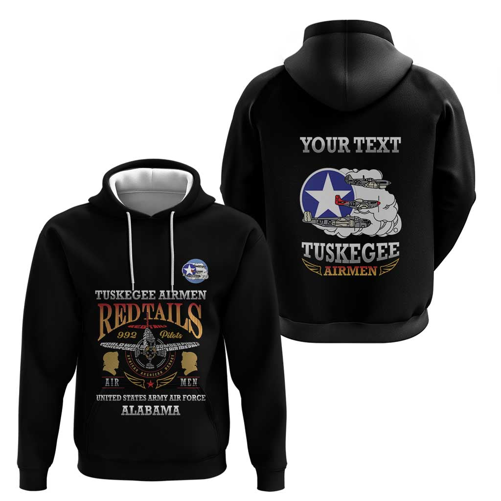 Personalized Red Tails Legacy Hoodie Tuskegee Airmen WWII Heroes - Black Color LT15