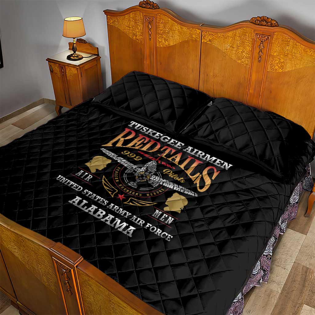 Red Tails Legacy Quilt Bed Set WWII Legacy Tribute - Black Color LT15
