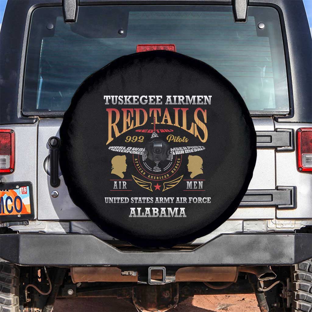 Red Tails Legacy Spare Tire Cover Tuskegee Airmen WWII Heroes - Black Color LT15