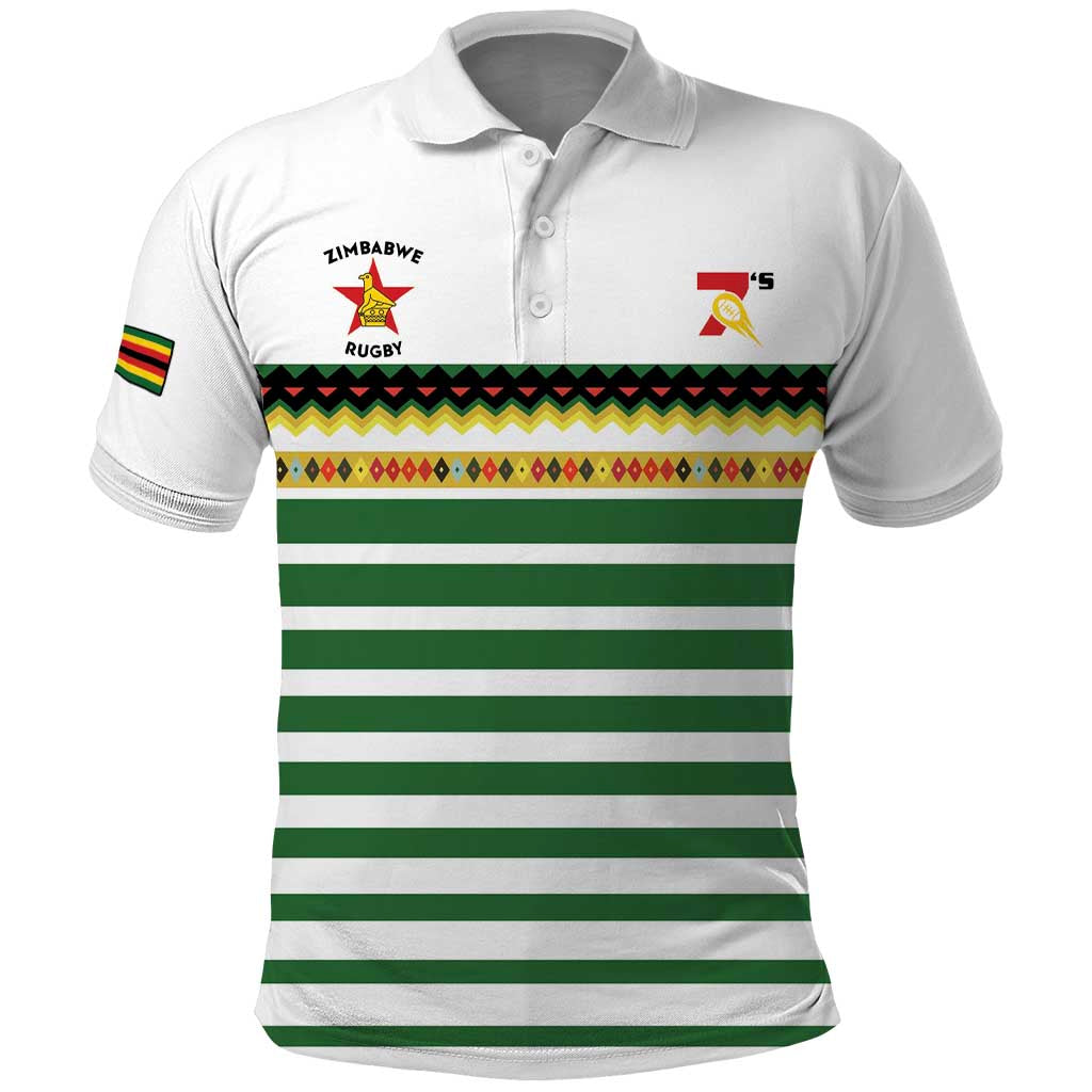 Zimbabwe Rugby Sevens Custom Polo Shirt Go Cheetahs Go LT15