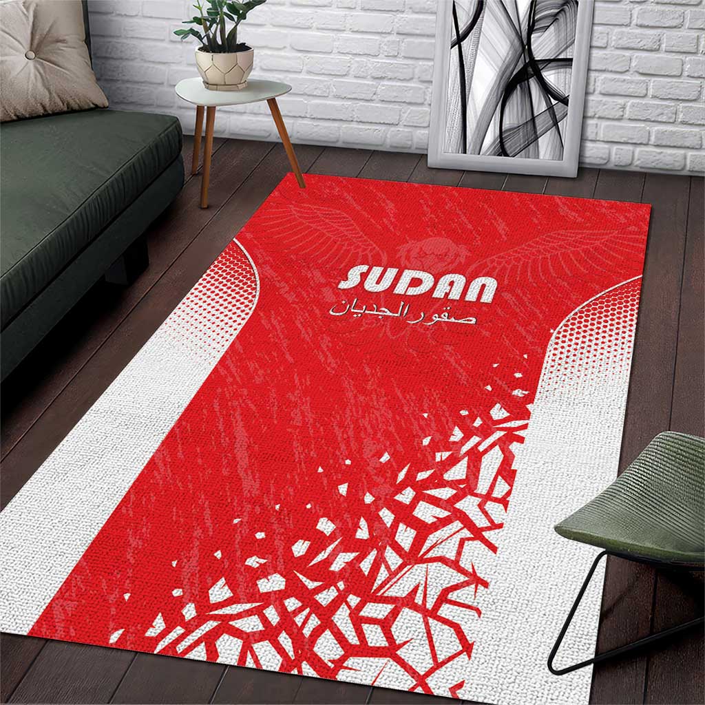 Sudan Football Area Rug Yalla Falcons of Jediane LT15