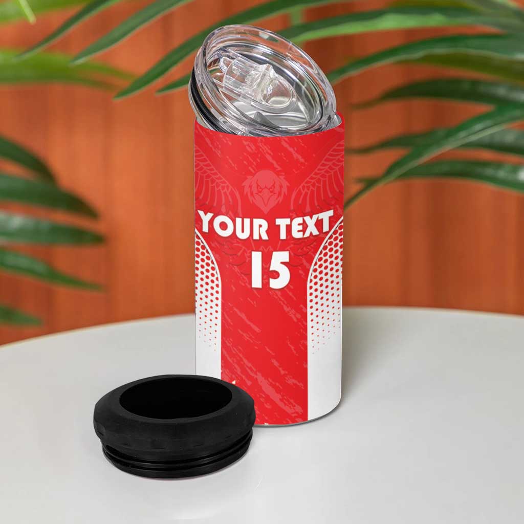 Custom Sudan Football 4 in 1 Can Cooler Tumbler Yalla Falcons of Jediane LT15
