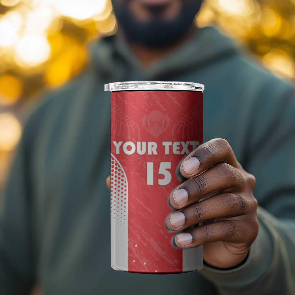 Custom Sudan Football 4 in 1 Can Cooler Tumbler Yalla Falcons of Jediane LT15