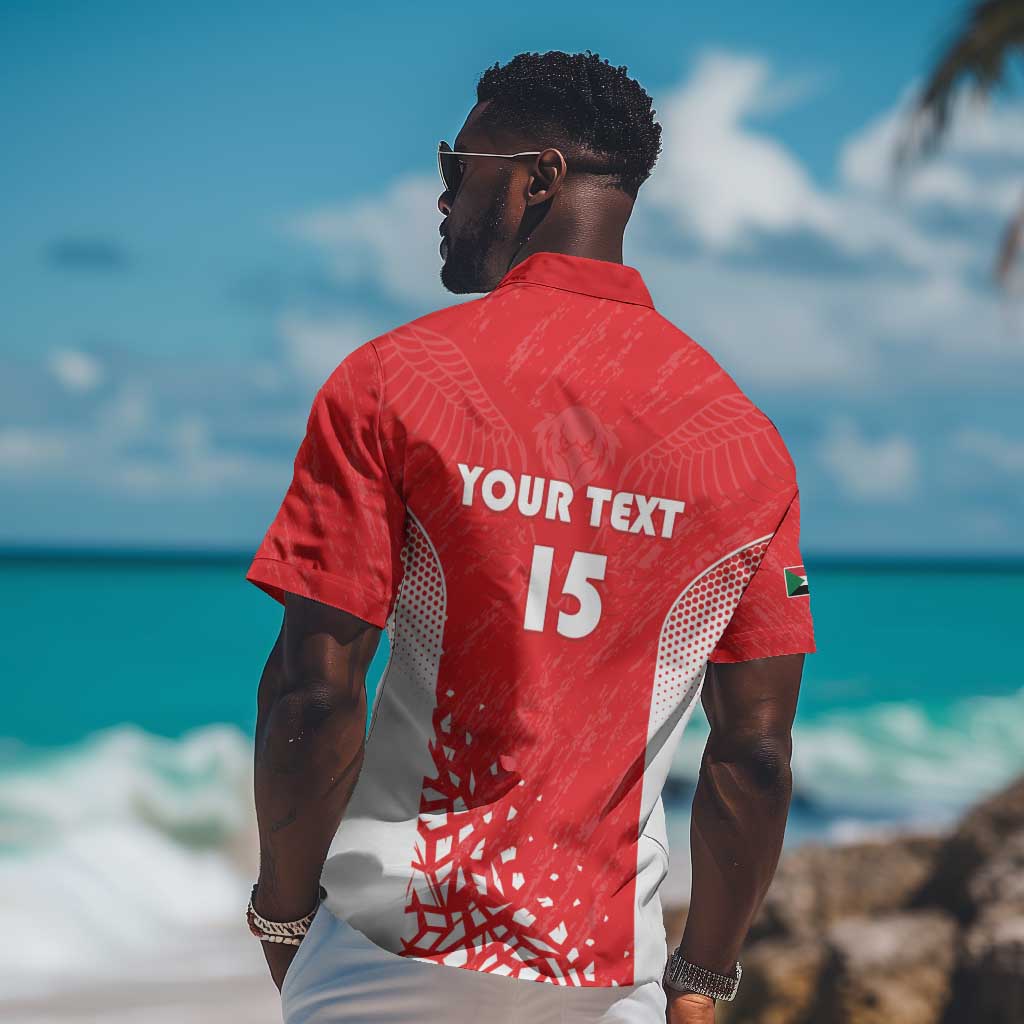 Custom Sudan Football Hawaiian Shirt Yalla Falcons of Jediane LT15
