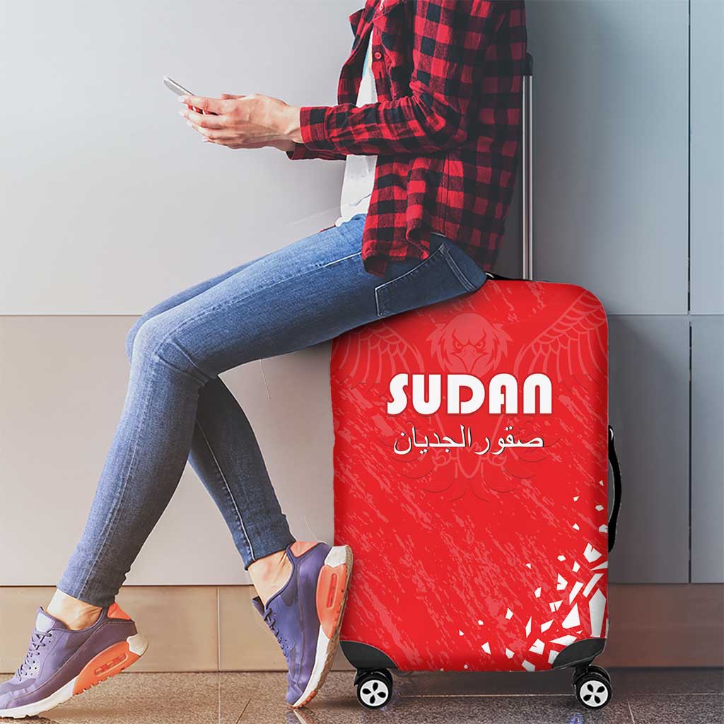 Sudan Football Luggage Cover Come On Falcons of Jediane LT15
