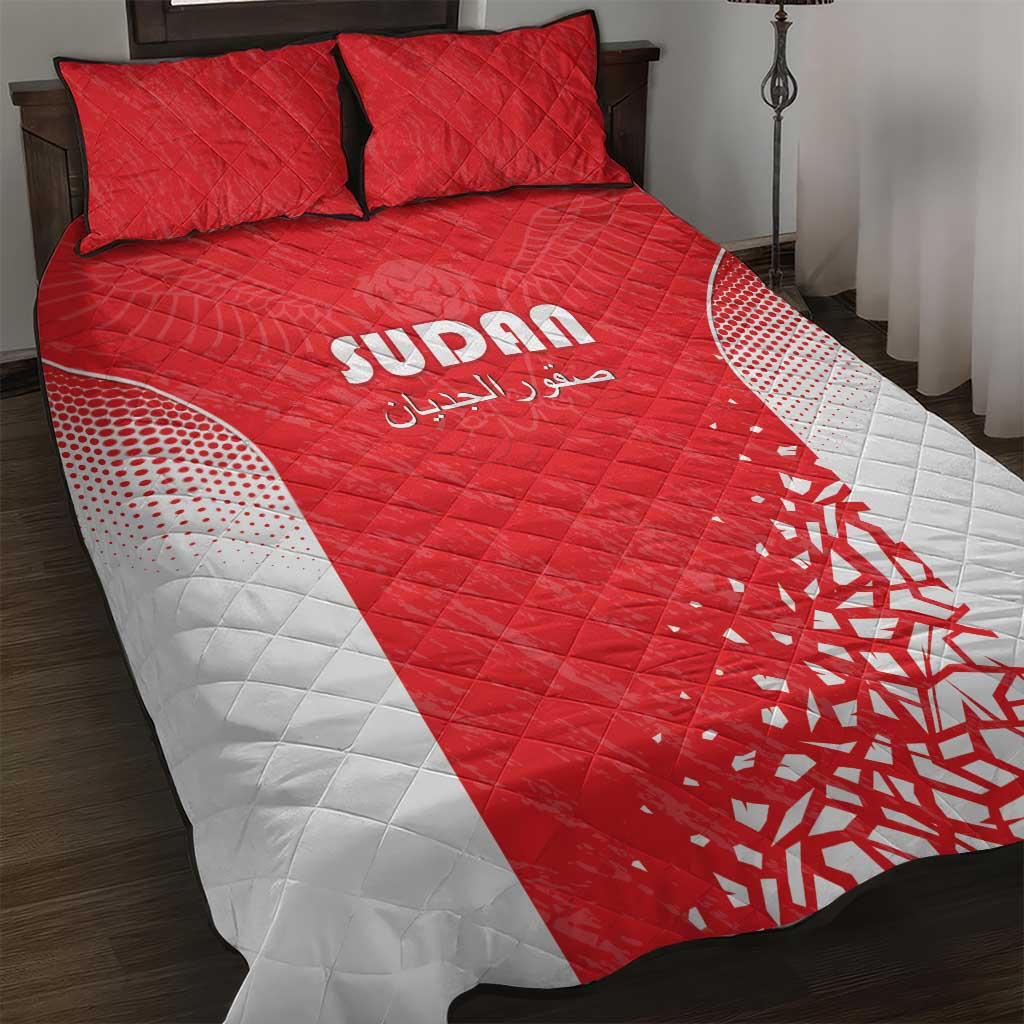 Sudan Football Quilt Bed Set Yalla Falcons of Jediane LT15