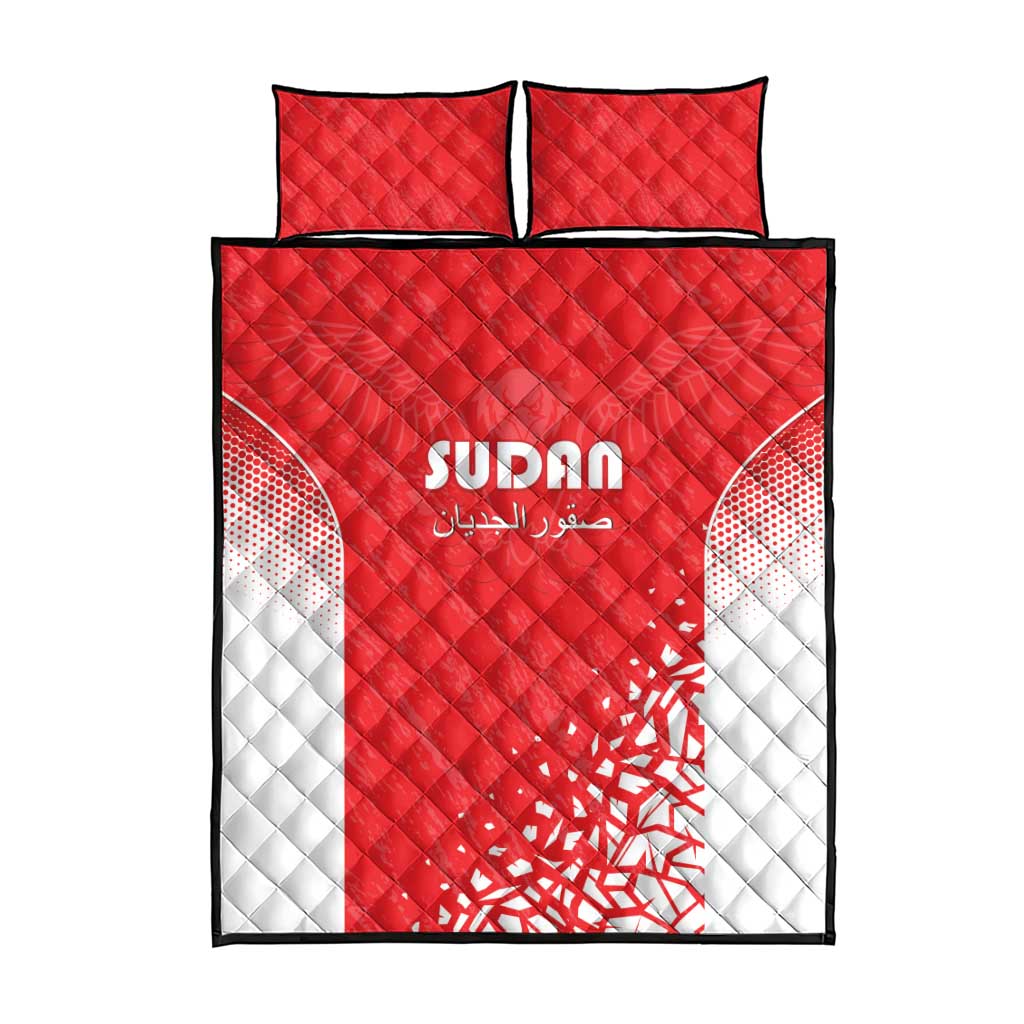 Sudan Football Quilt Bed Set Yalla Falcons of Jediane LT15