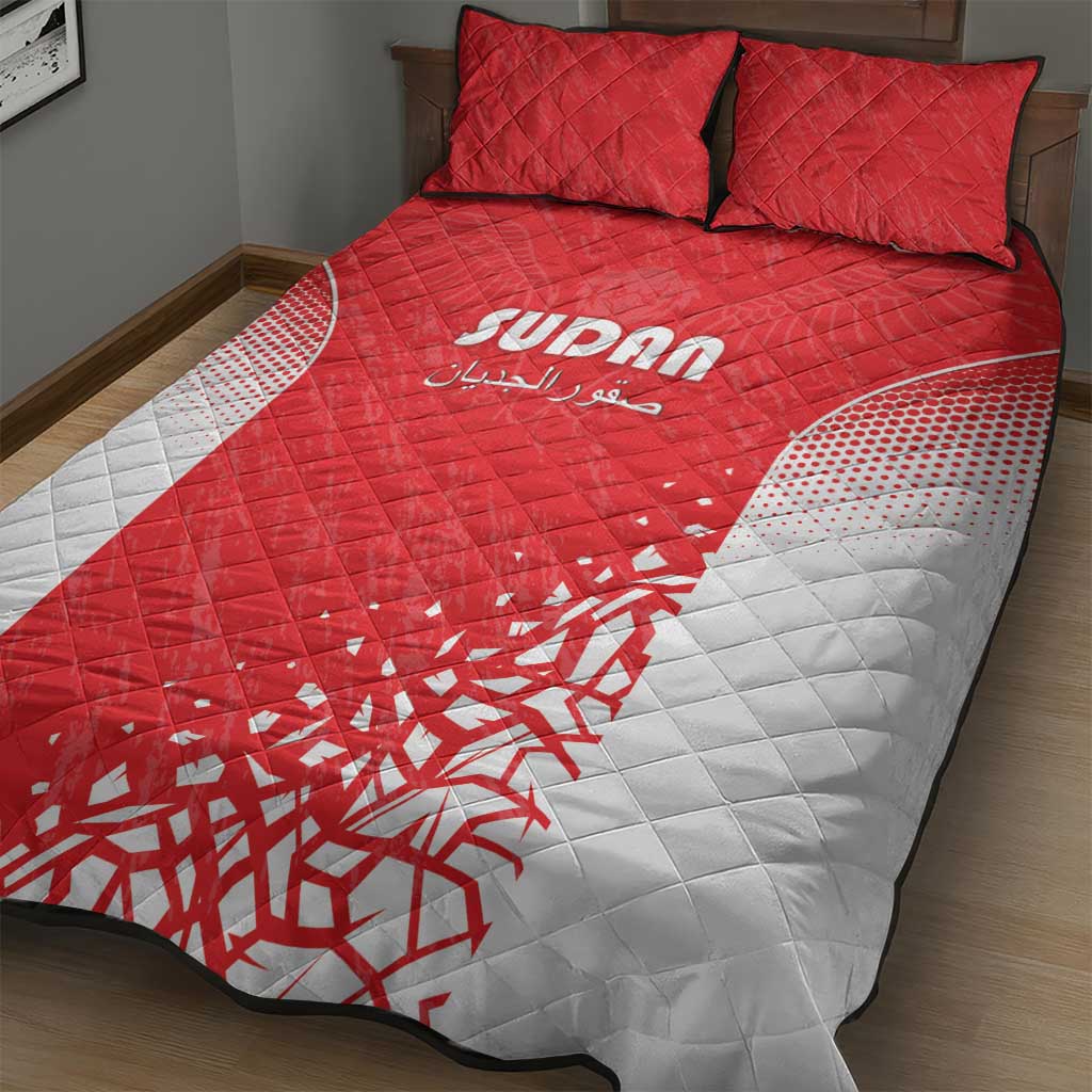 Sudan Football Quilt Bed Set Yalla Falcons of Jediane LT15