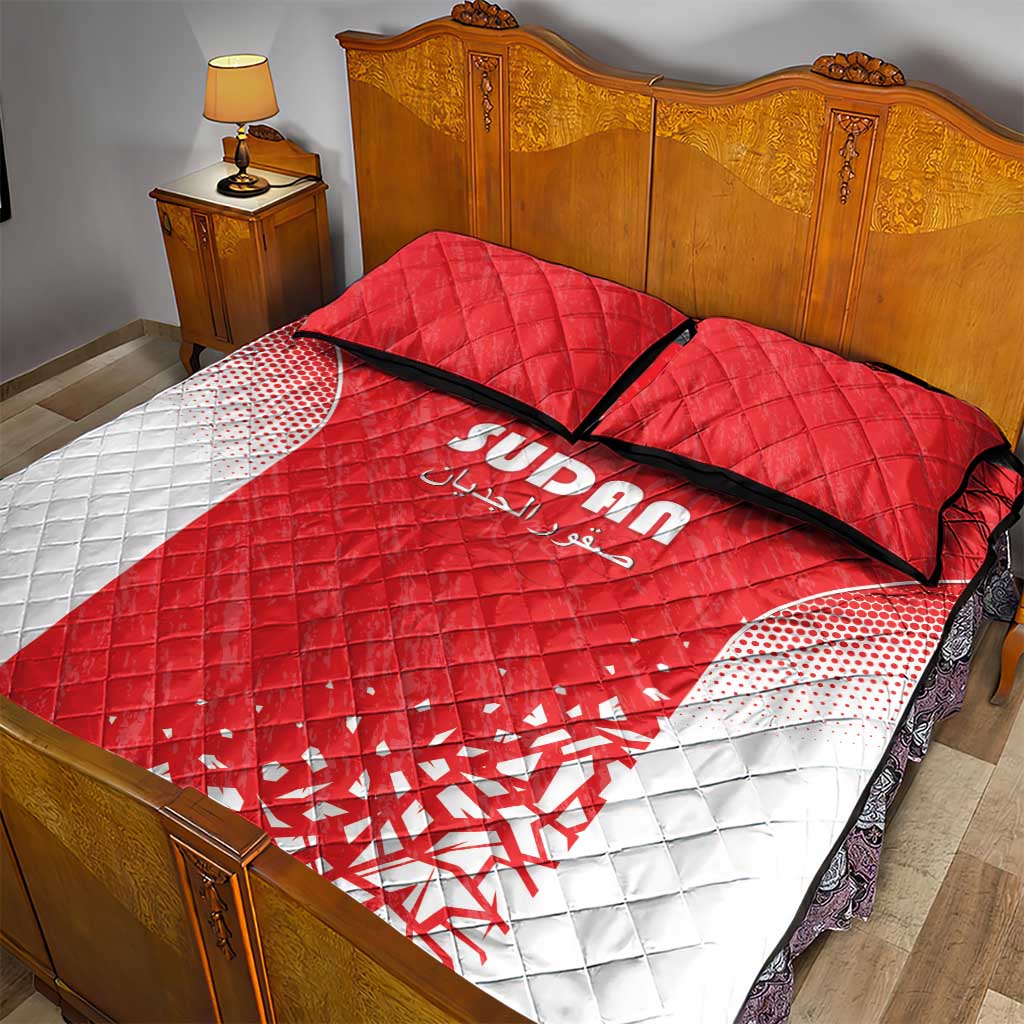 Sudan Football Quilt Bed Set Yalla Falcons of Jediane LT15