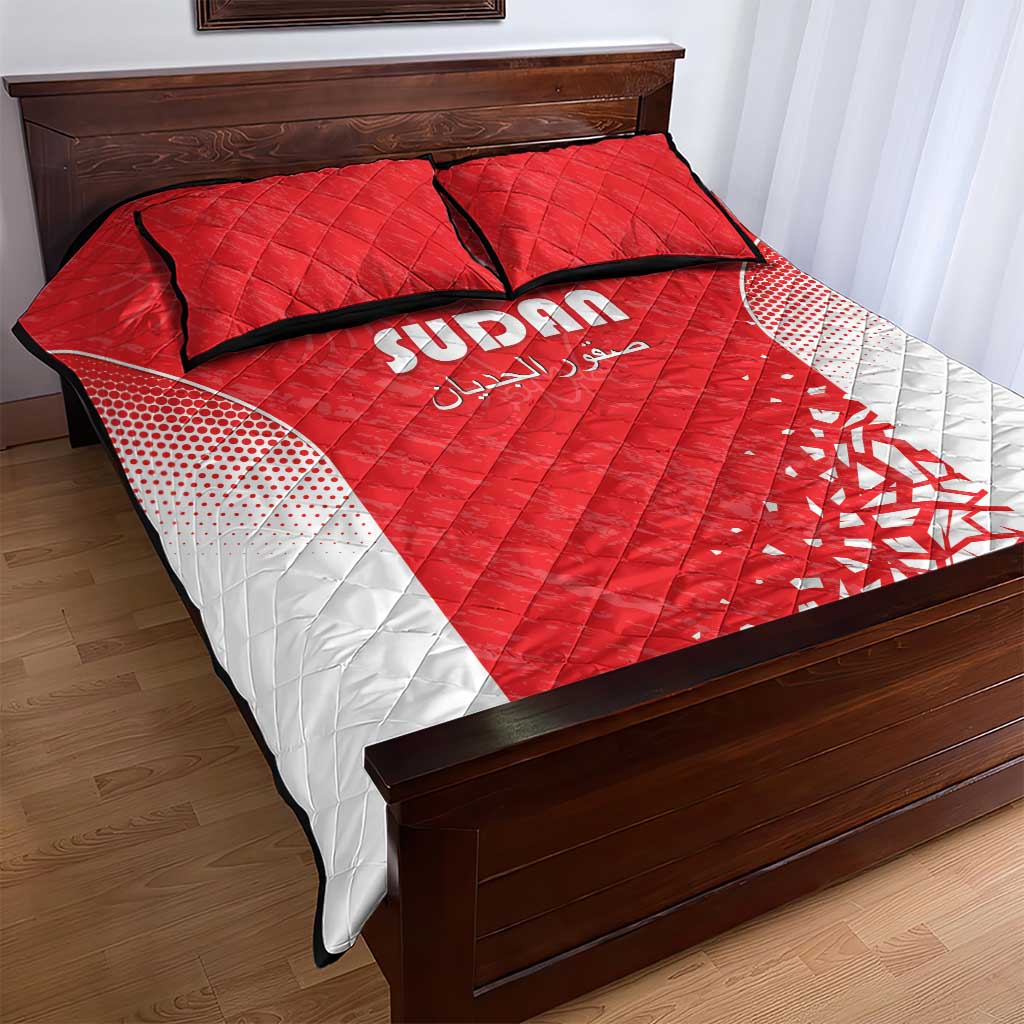 Sudan Football Quilt Bed Set Yalla Falcons of Jediane LT15