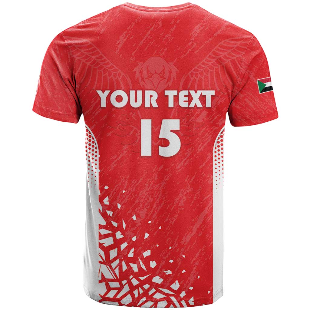Custom Sudan Football T shirt Yalla Falcons of Jediane LT15