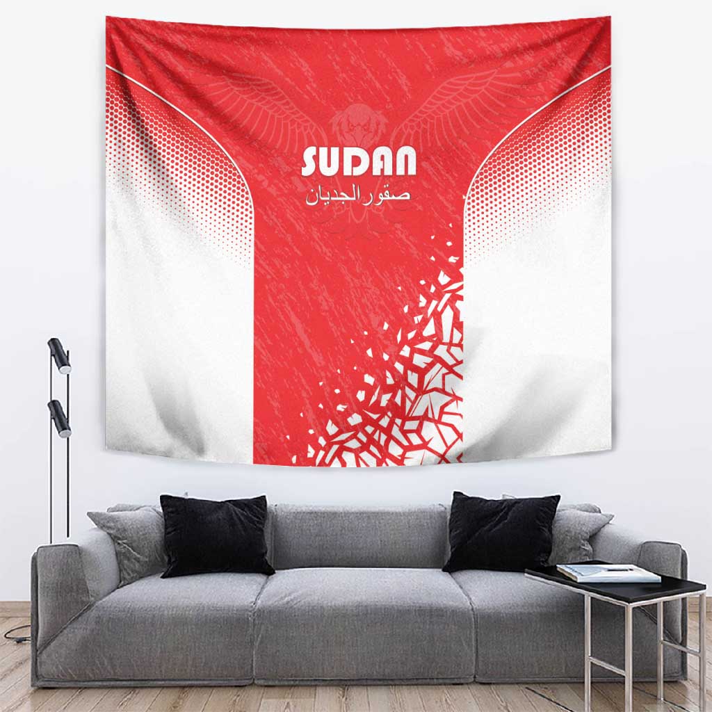 Sudan Football Tapestry Yalla Falcons of Jediane LT15