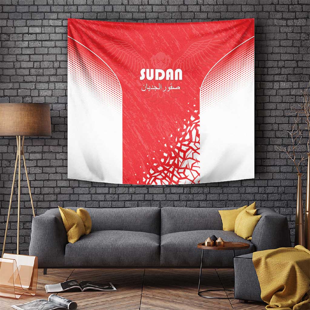 Sudan Football Tapestry Yalla Falcons of Jediane LT15