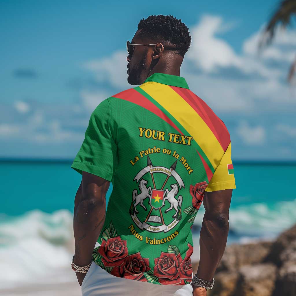 Personalized Burkina Faso Hawaiian Shirt White Stallion With Red Rose - Republic Day LT15