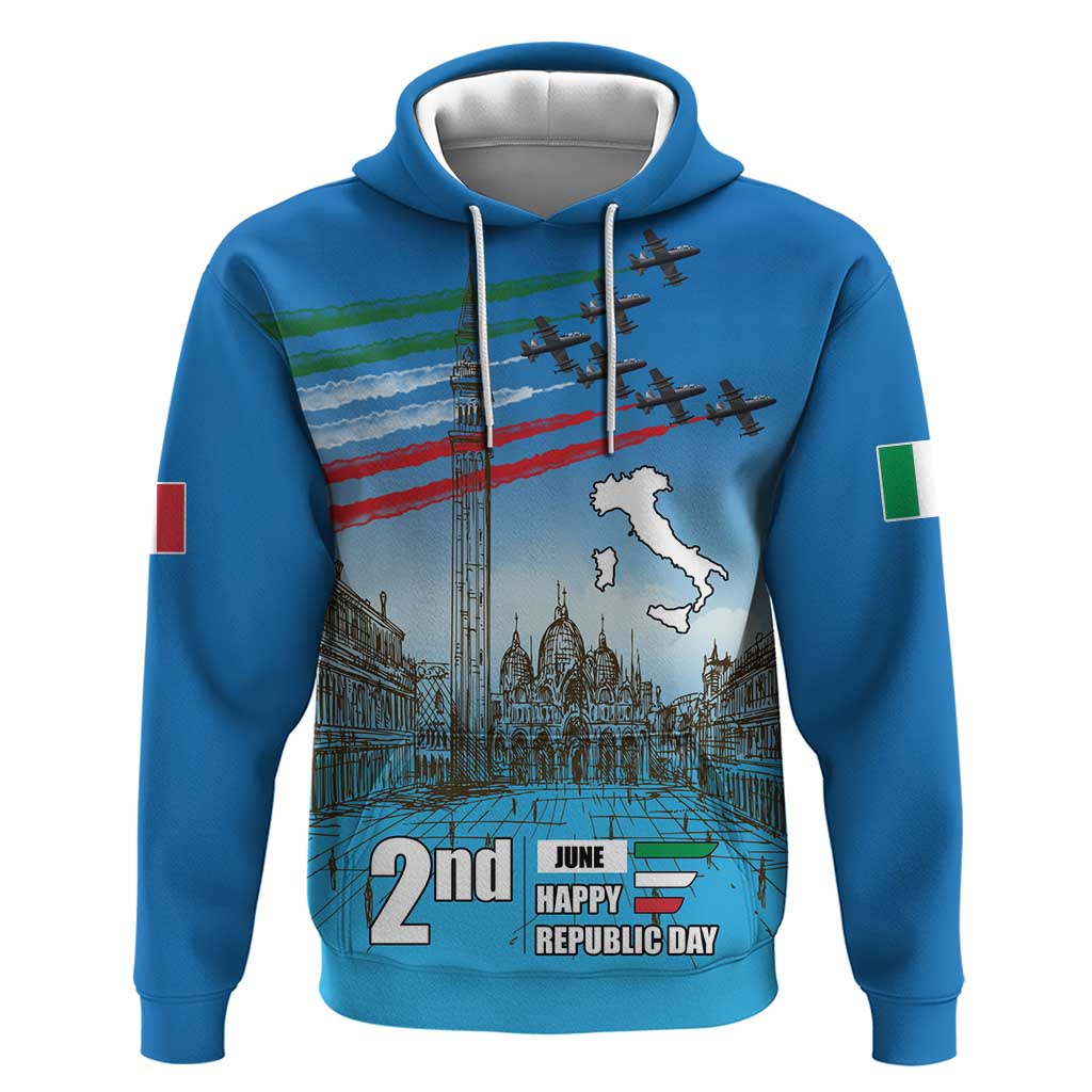 Italy Republic Day Hoodie Festa della Repubblica with Frecce Tricolori LT17