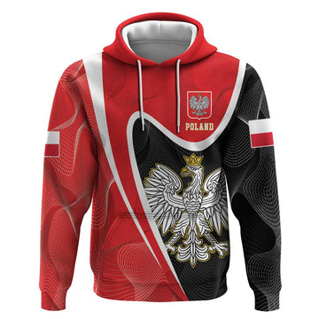 Poland White Crowned Eagle Hoodie Rzeczpospolita Polska LT17
