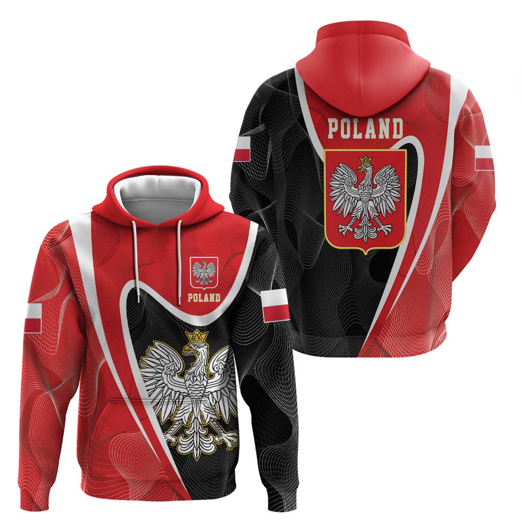 Poland White Crowned Eagle Hoodie Rzeczpospolita Polska LT17