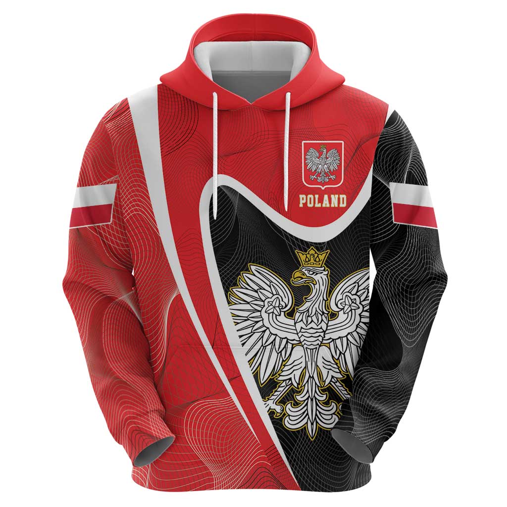Poland White Crowned Eagle Hoodie Rzeczpospolita Polska LT17