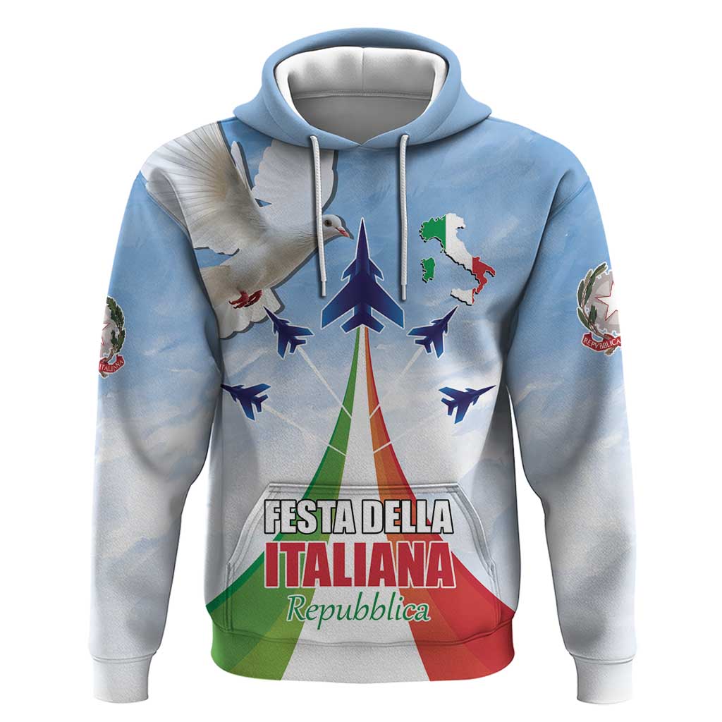 Italy Festa della Repubblica Hoodie Frecce Tricolori with Dove LT17