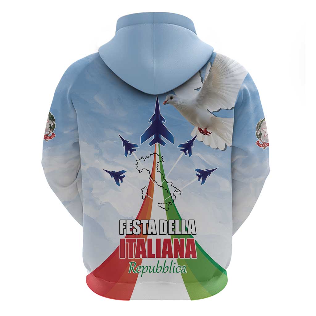 Italy Festa della Repubblica Hoodie Frecce Tricolori with Dove LT17