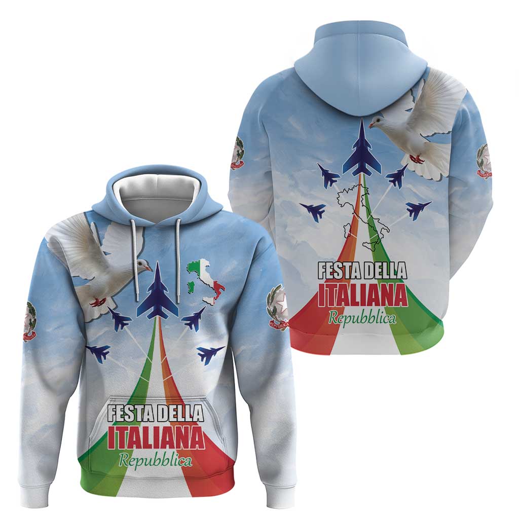 Italy Festa della Repubblica Hoodie Frecce Tricolori with Dove LT17